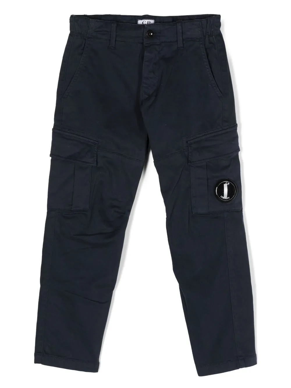 

C.P. Company Kids pantalones cargo con parche del logo - Azul