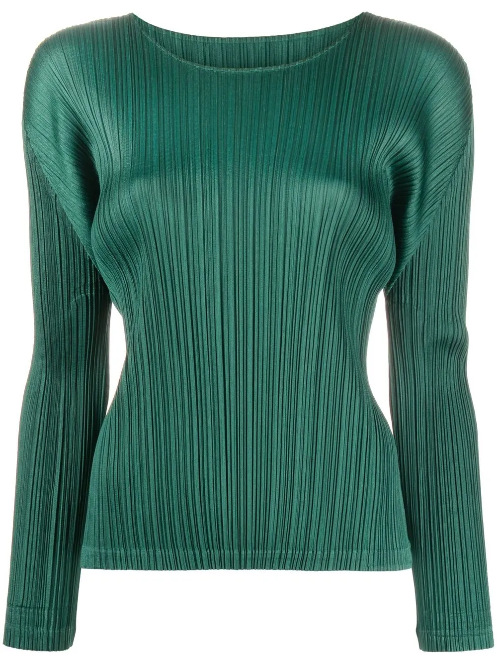 

Pleats Please Issey Miyake plissé-detail long-sleeved sweatshirt - Green