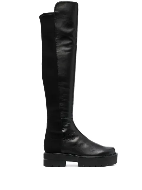 Stuart Weitzman 50mm chunky leather boots