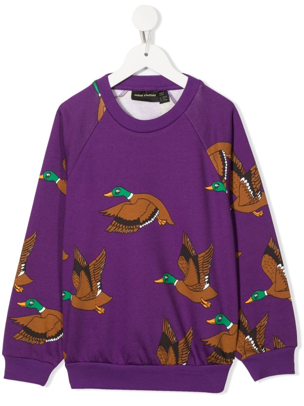 

Mini Rodini sudadera con patos estampados - Morado