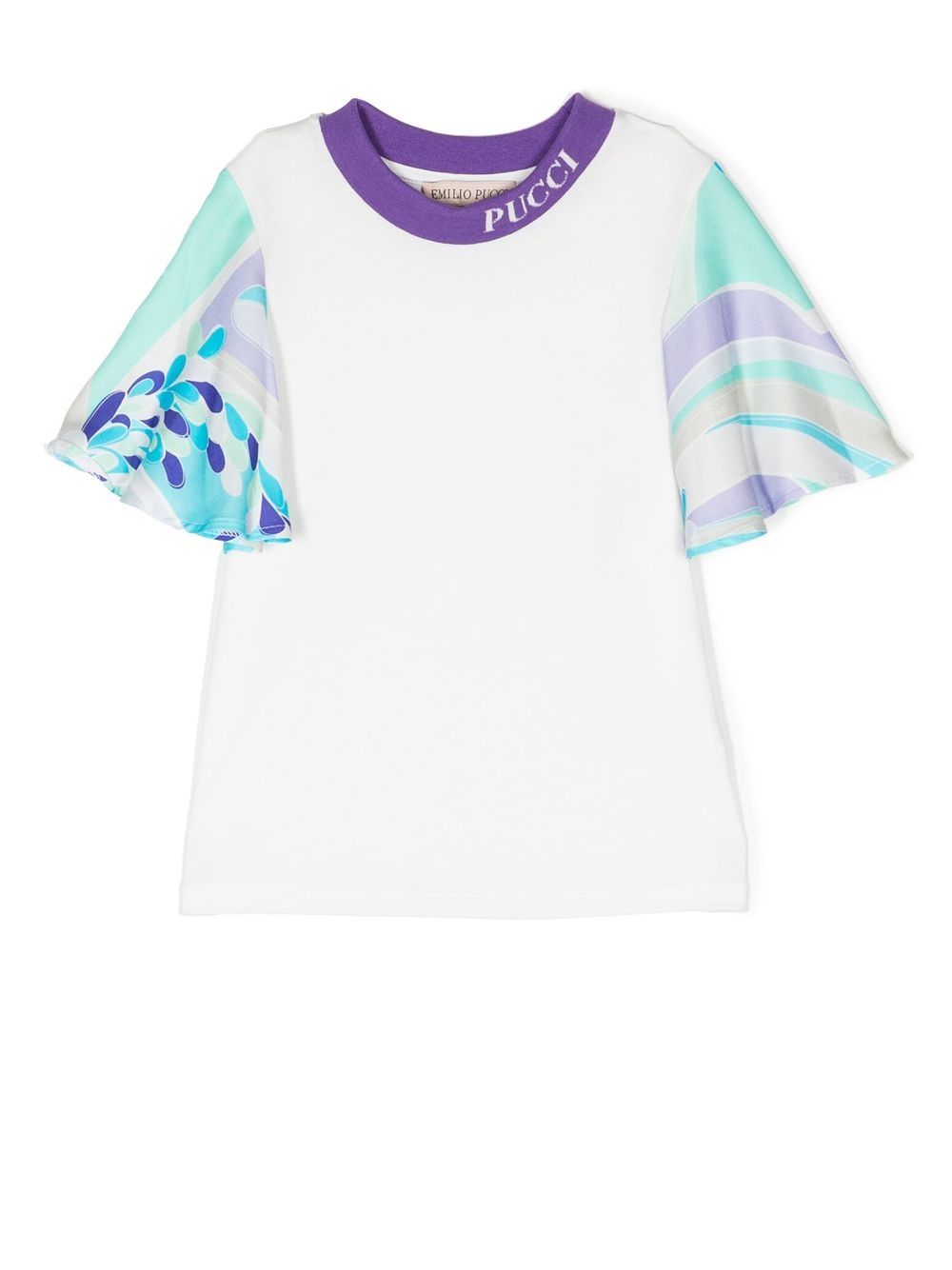 

PUCCI Junior playera manga larga con estampado gráfico - Blanco