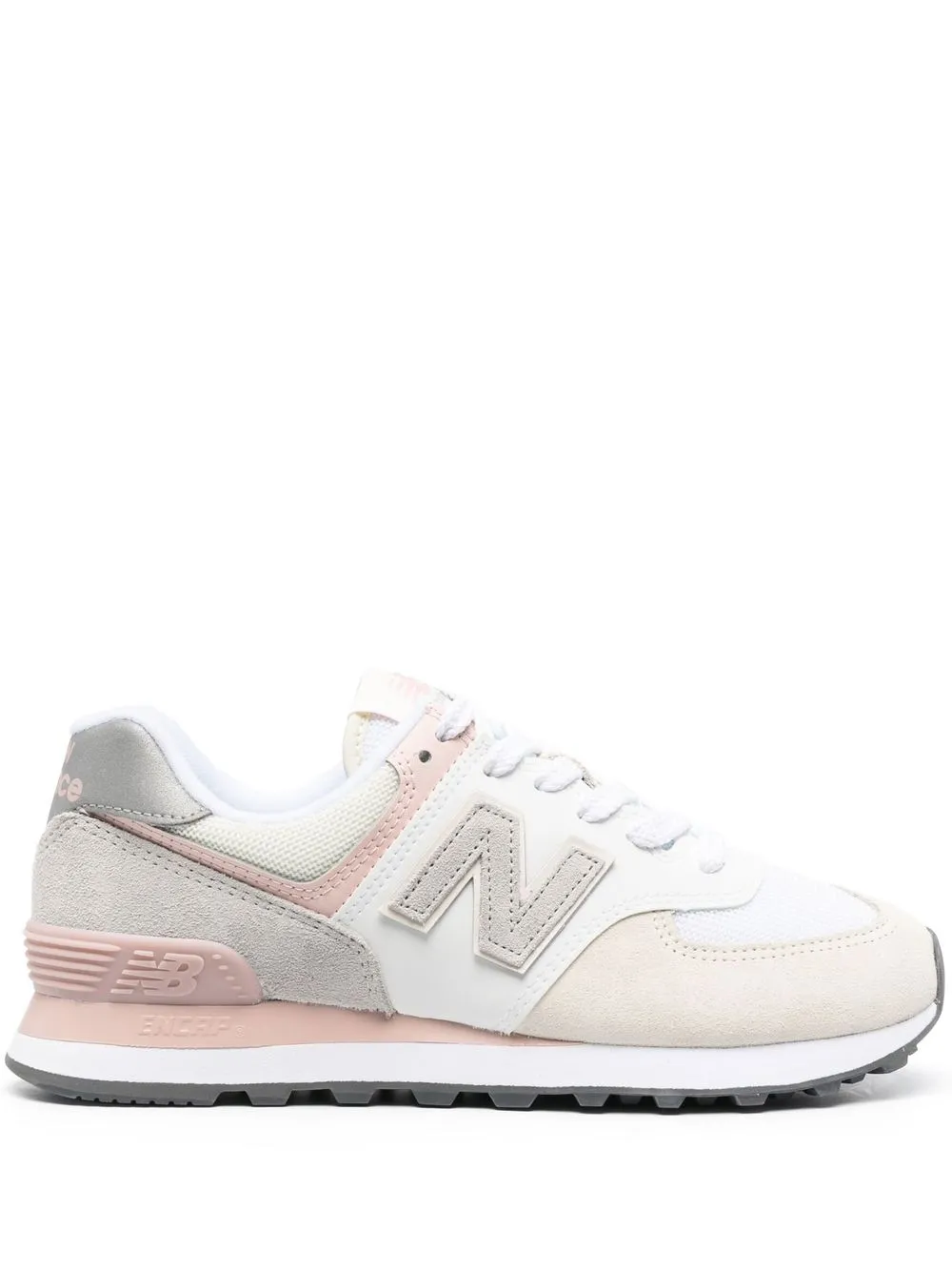 

New Balance logo-patch lace-up sneakers - White