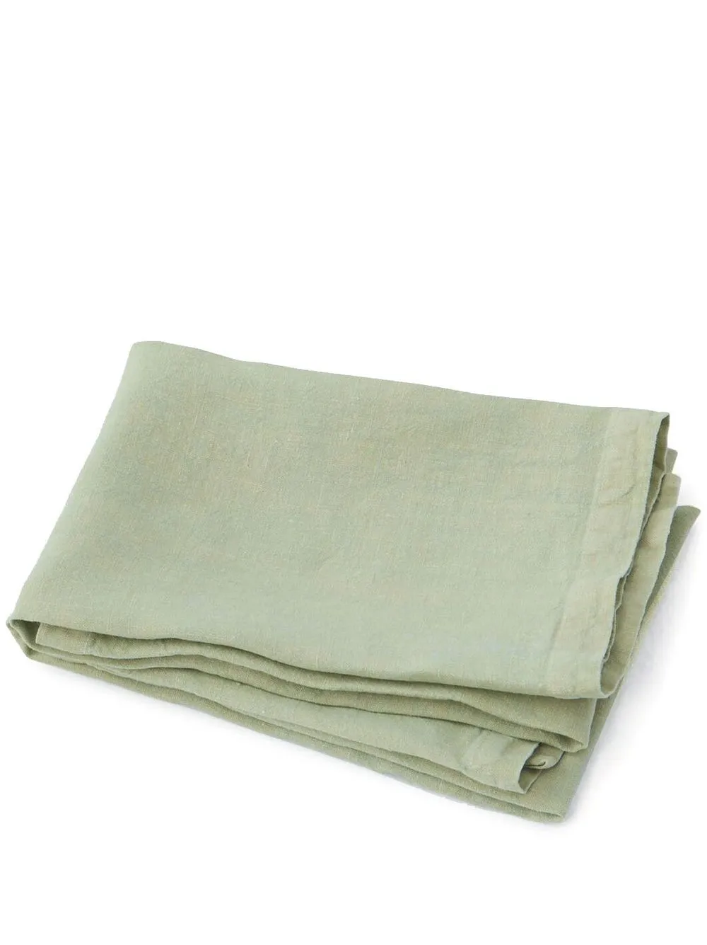 

TEKLA logo-patch linen glass towel - Green