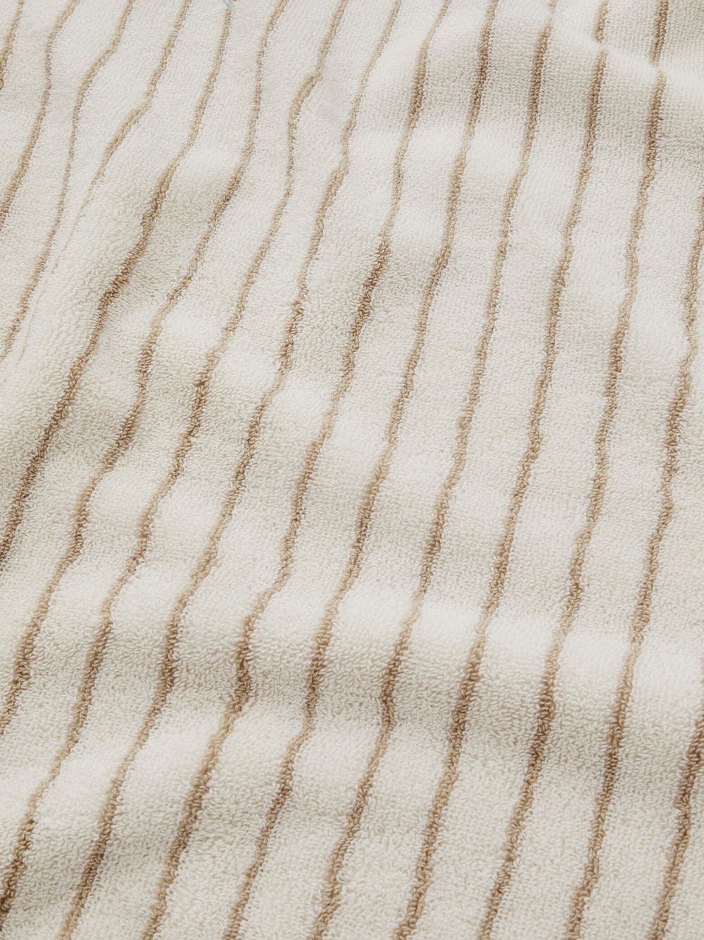 Shop Tekla Striped Terry Bath Towel In Neutrals