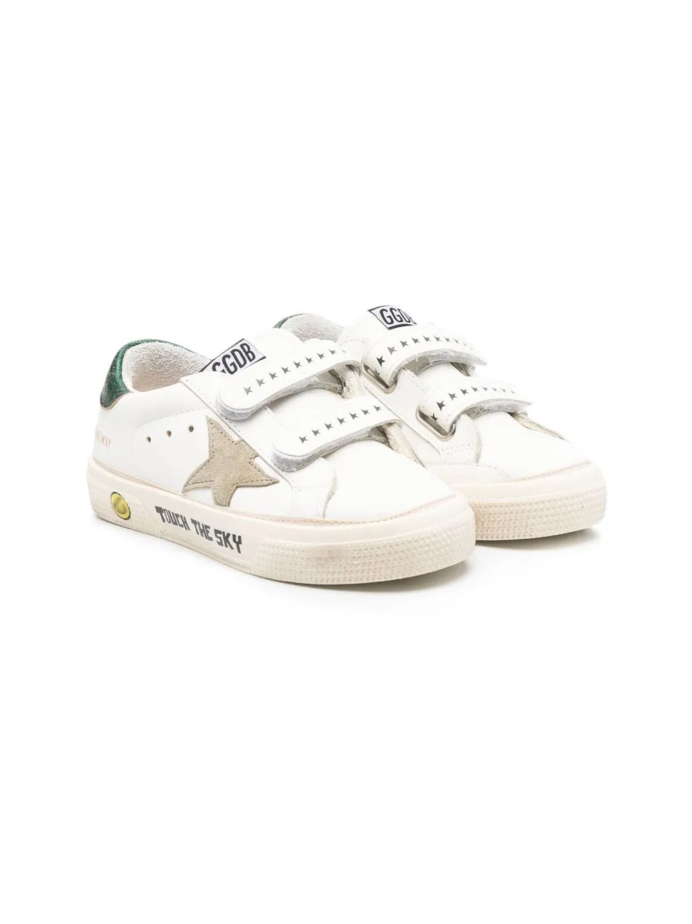 

Golden Goose Kids Ball Stop touch-strap sneakers - White