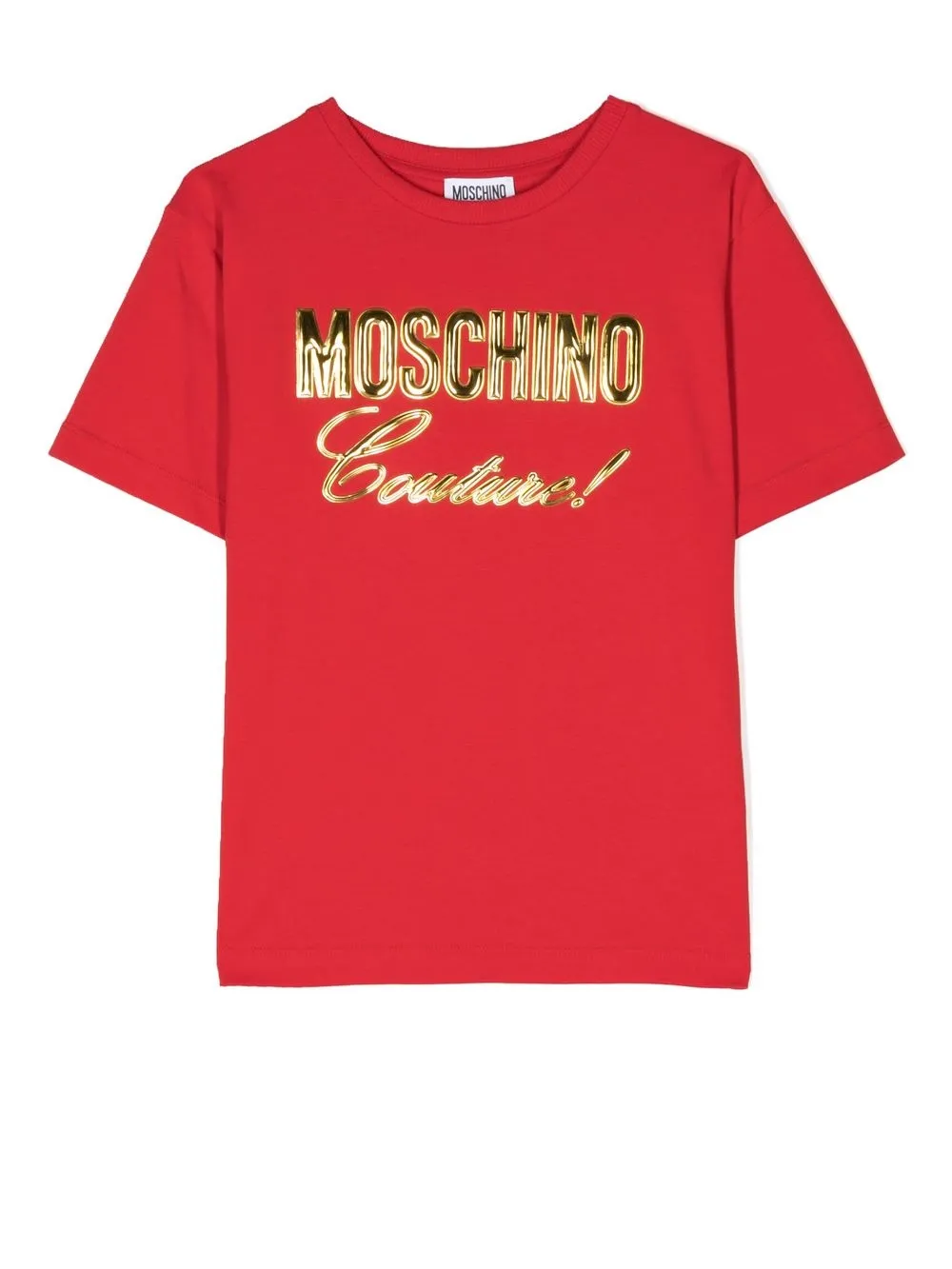 Image 1 of Moschino Kids 3D-logo cotton T-shirt