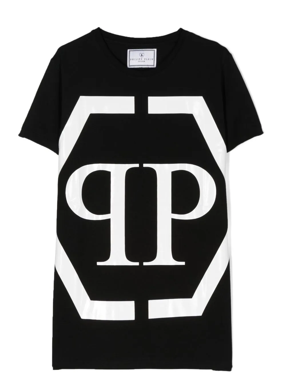 

Philipp Plein Junior playera oversize con logo estampado - Negro