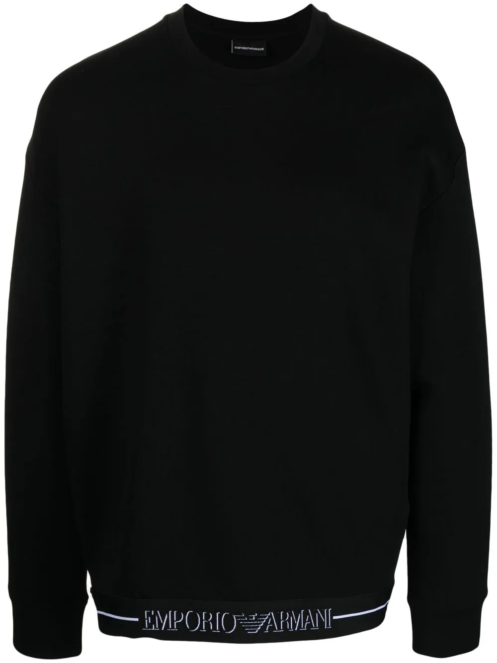 

Emporio Armani sudadera manga larga con logo estampado - Negro