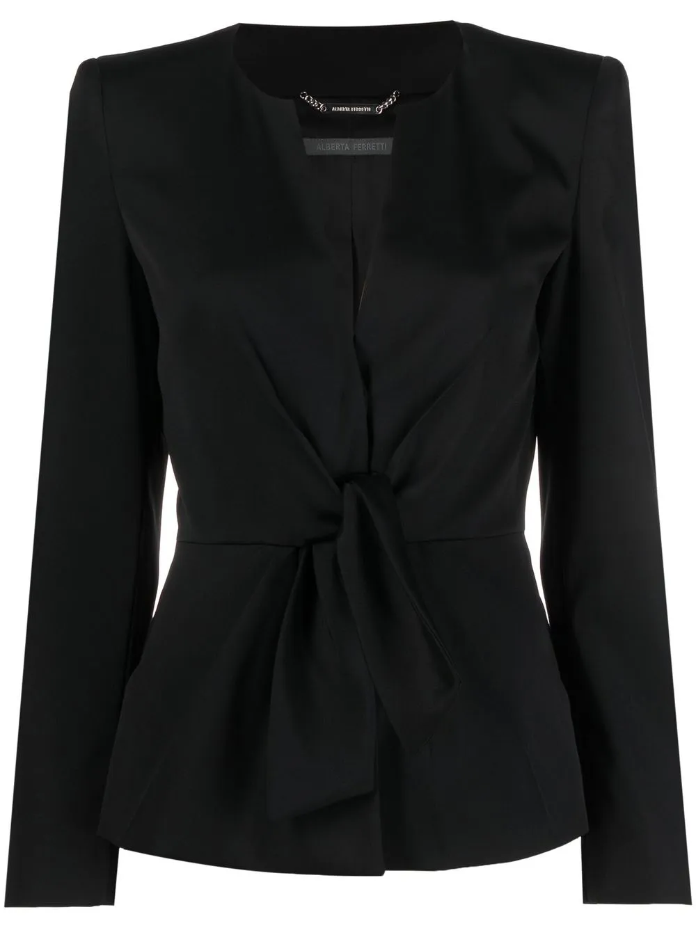 

Alberta Ferretti blazer con moño en la parte delantera - Negro