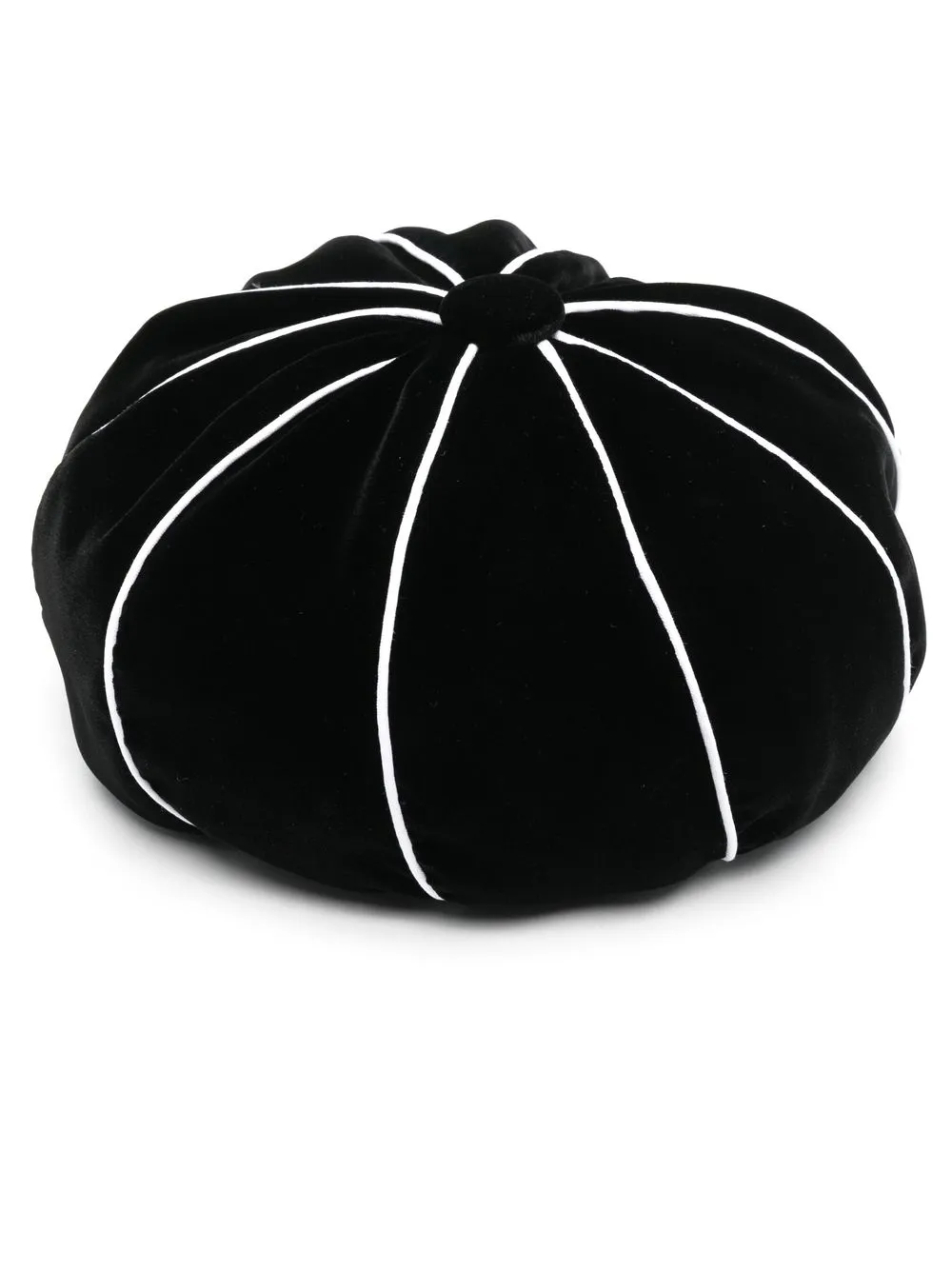 

Emporio Armani gorra de terciopelo con ribete - Negro