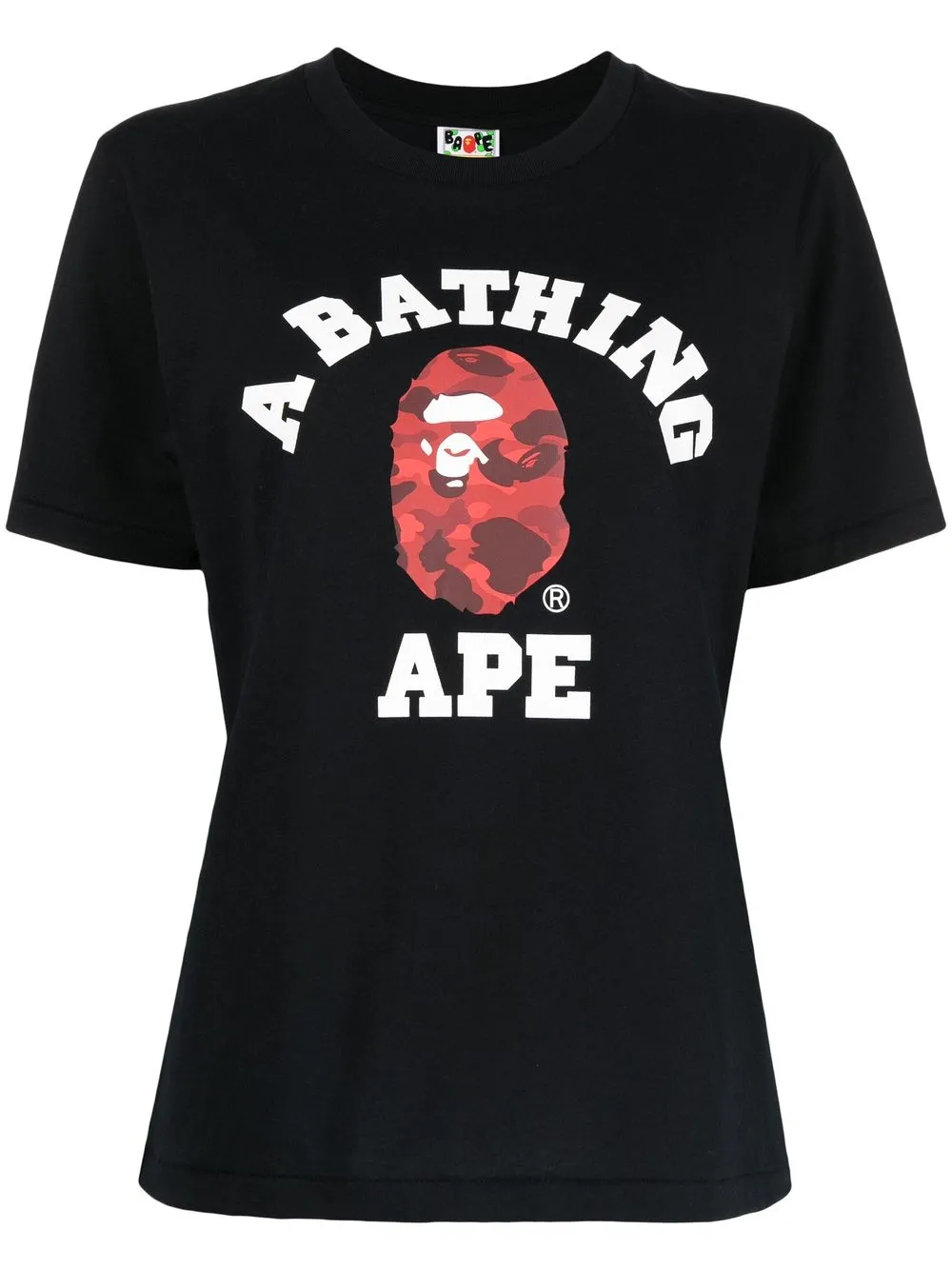 

A BATHING APE® playera con logo estampado - Negro