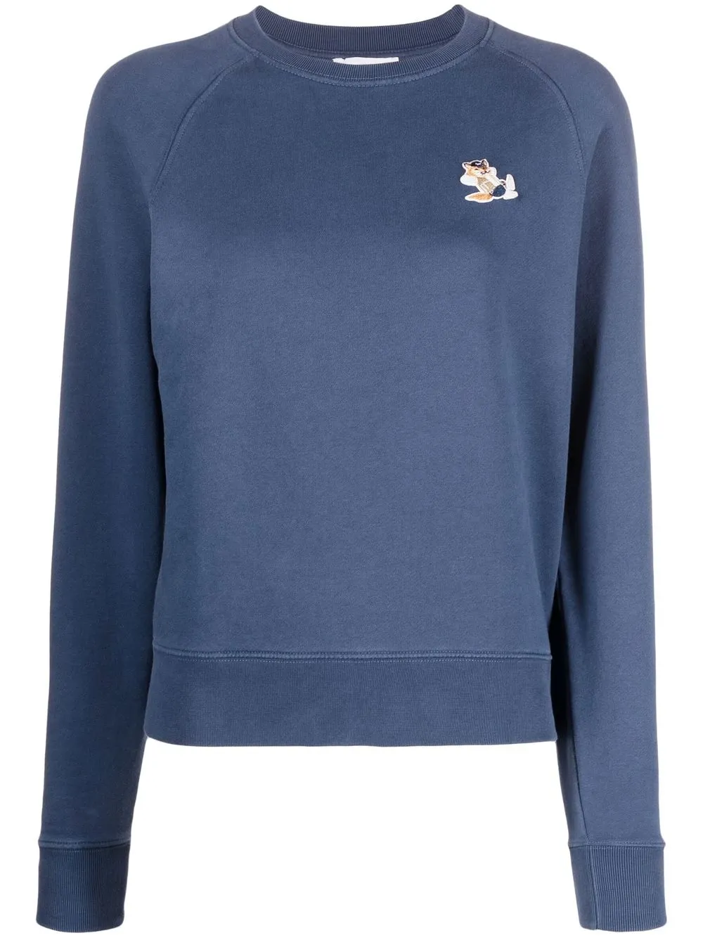 

Maison Kitsuné sudadera con parche del logo - Azul