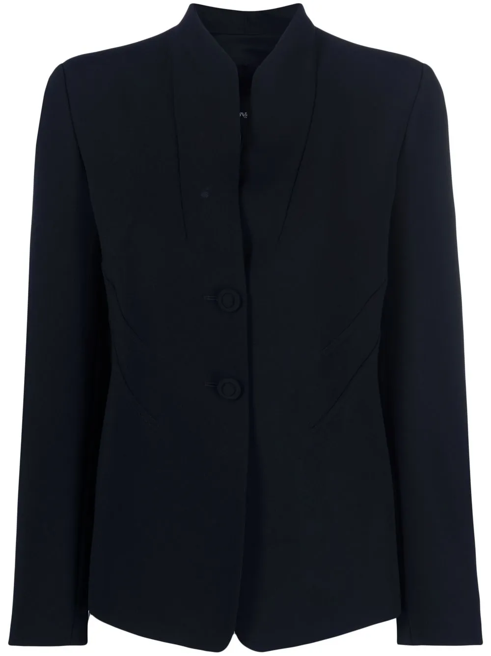 

Emporio Armani blazer sin cuello con botones - Azul