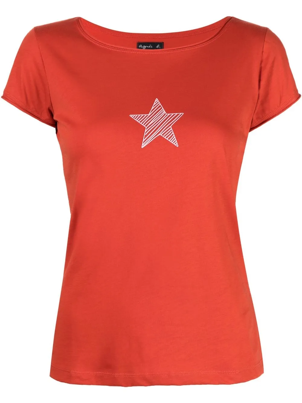 

agnès b. playera con estrellas estampadas - Naranja