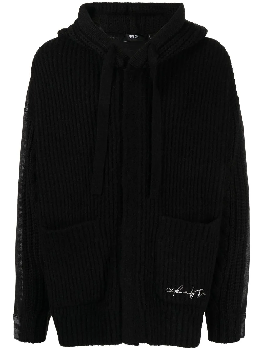 

FIVE CM chamarra con paneles y capucha - Negro