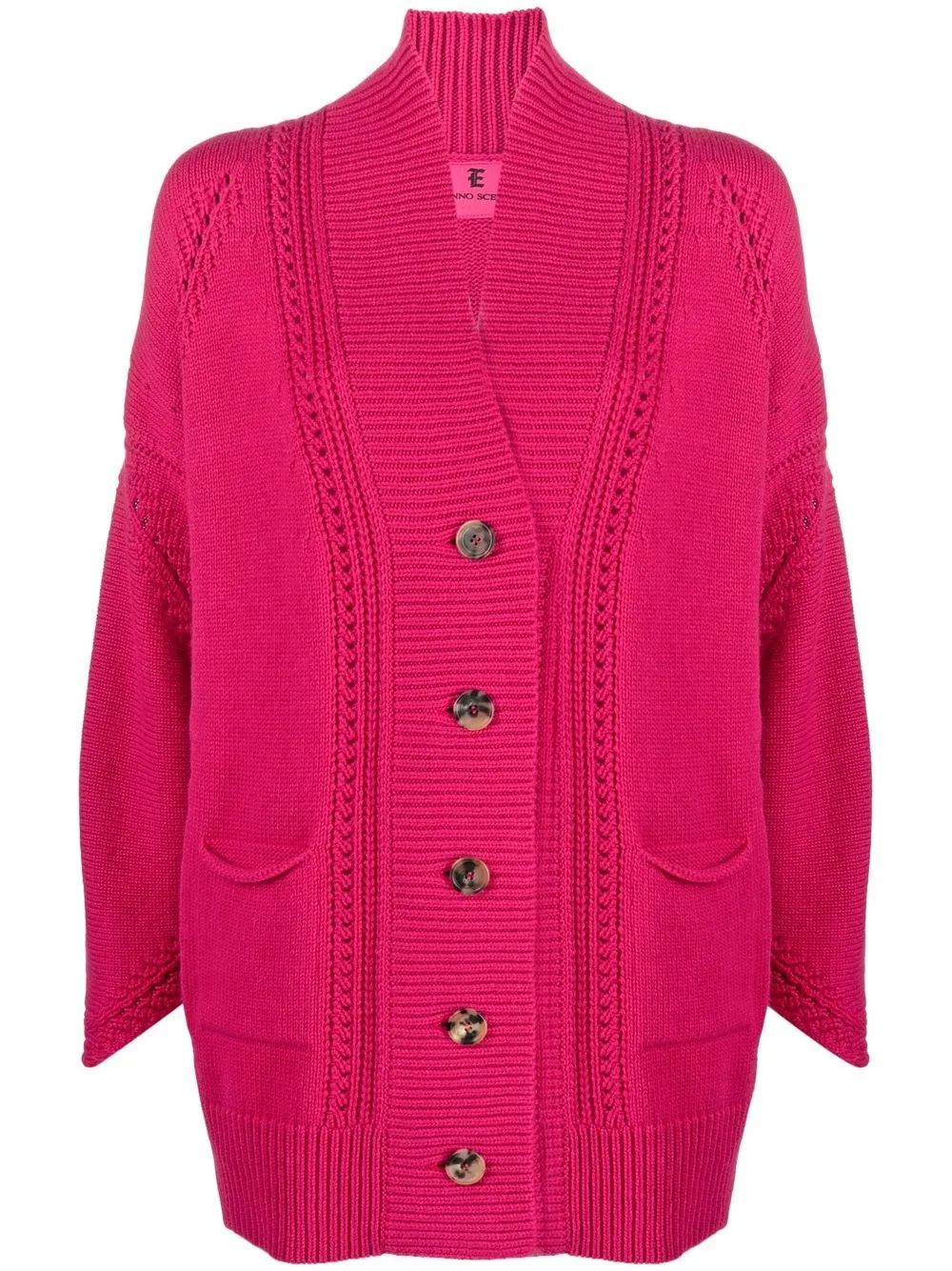 

Ermanno Scervino V-neck open-knit cardigan - Pink