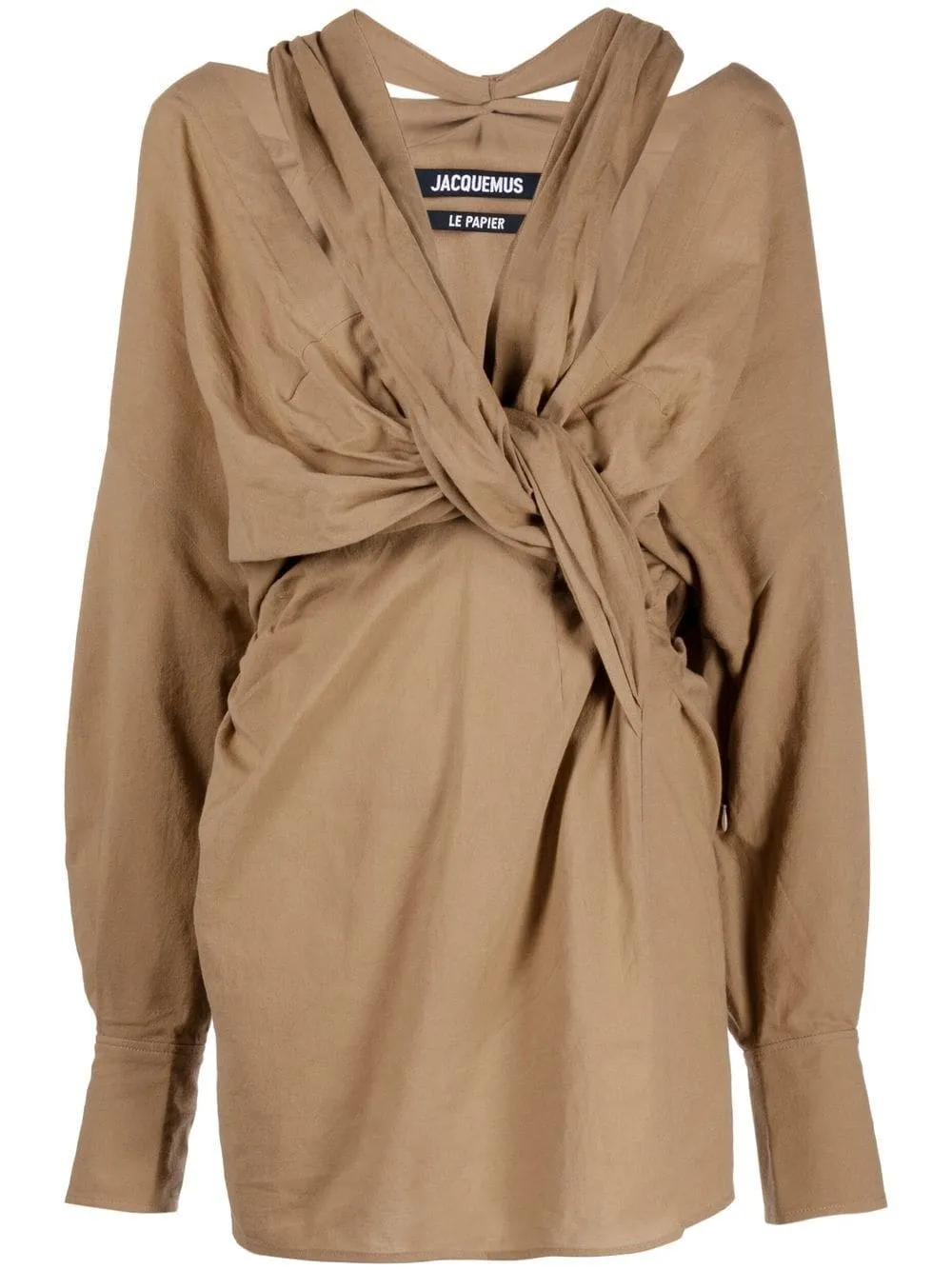 

Jacquemus knot-detail shirt dress - Neutrals