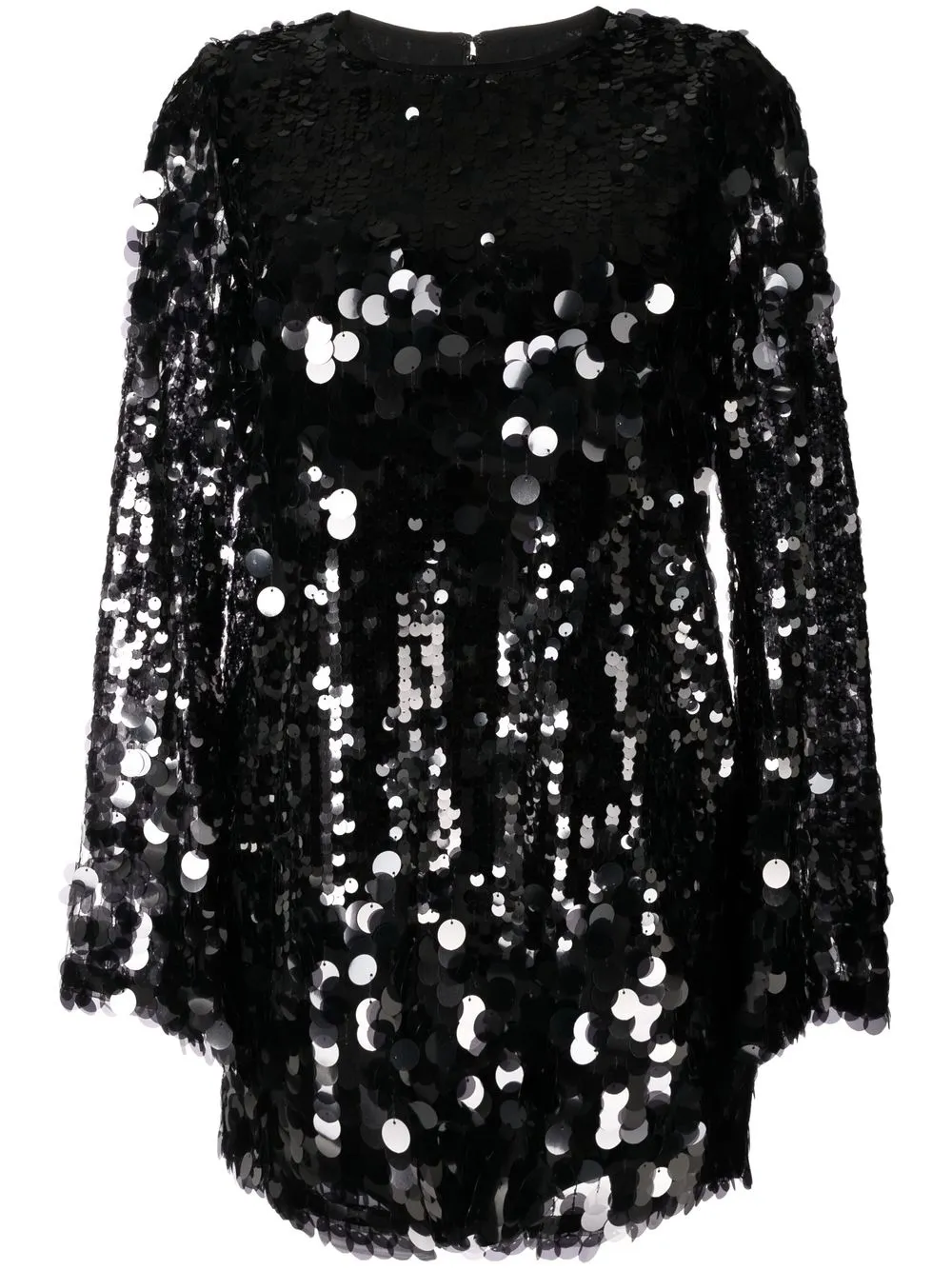 

Anna Sui vestido corto recto con lentejuelas - Negro