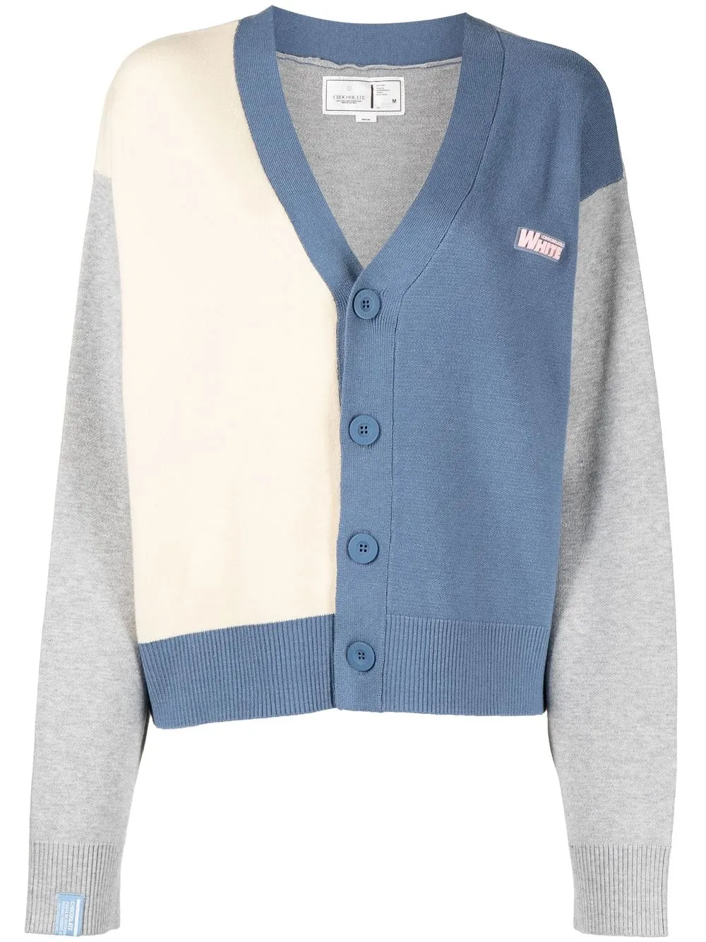

CHOCOOLATE cárdigan tejido con diseño de dos tonos - Azul