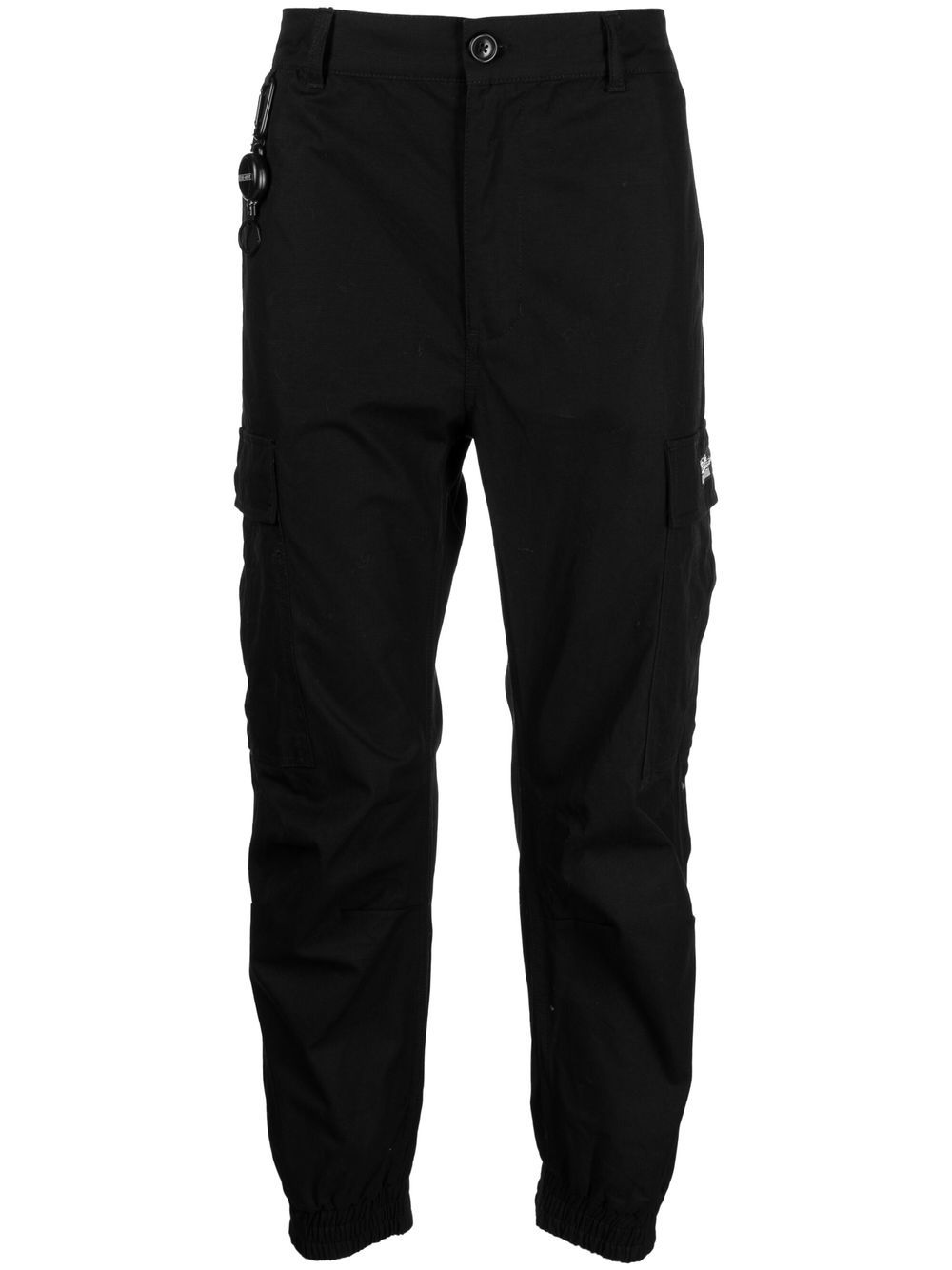 

izzue logo-print cargo trousers - Black