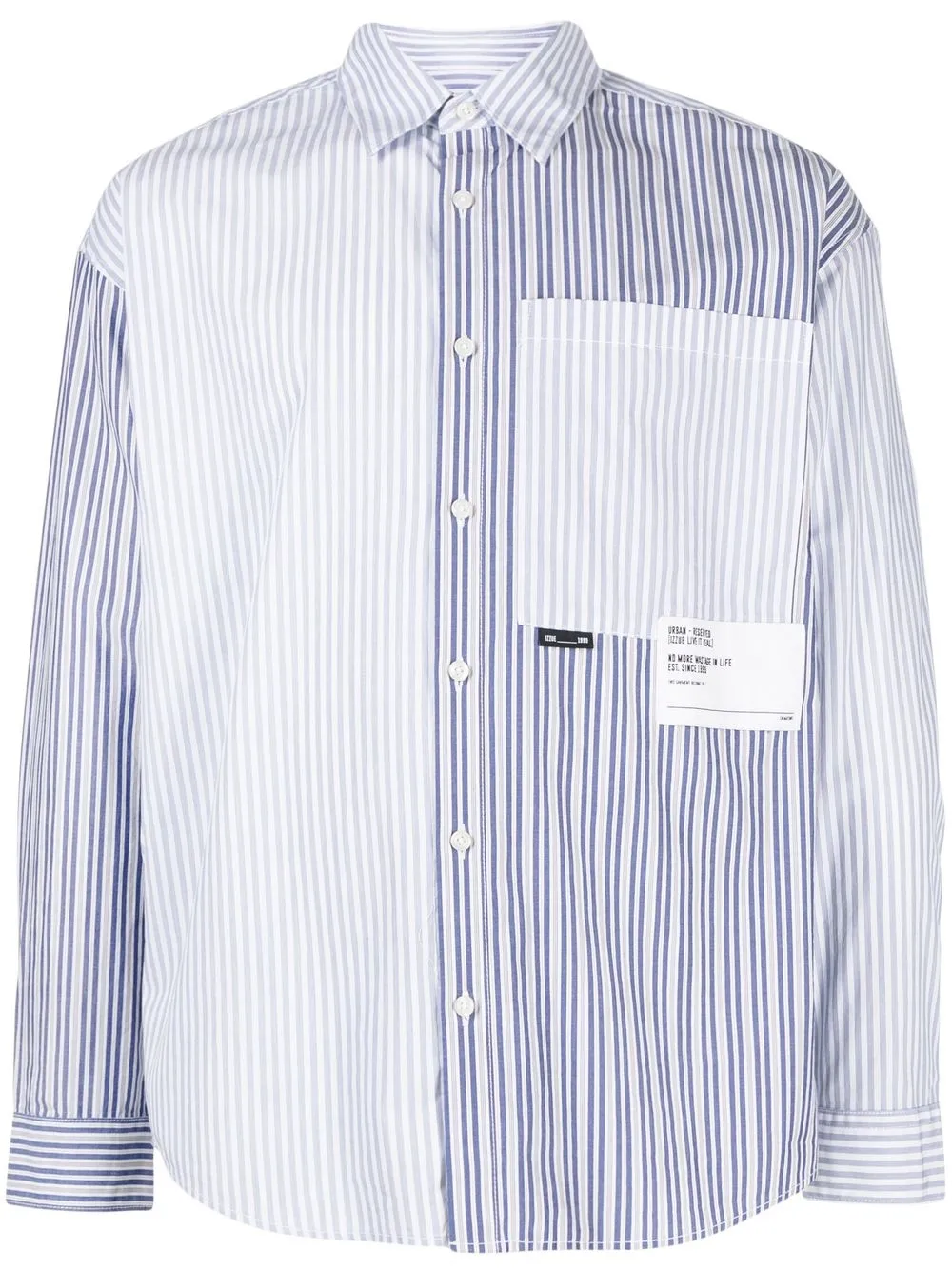 

izzue camisa con motivo de rayas - Azul
