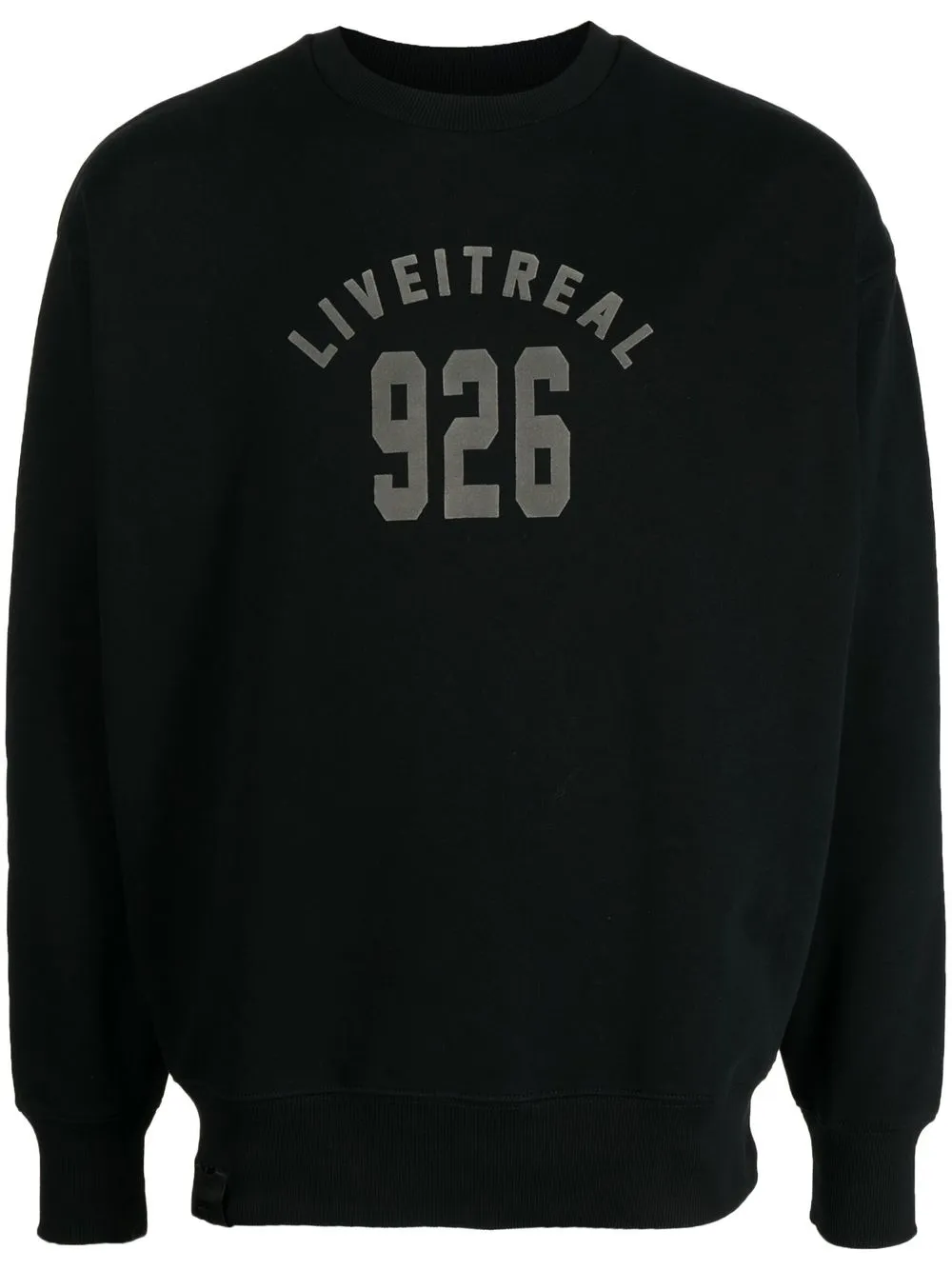 

izzue graphic-print cotton sweatshirt - Black