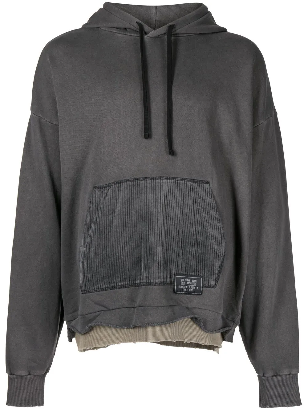 

izzue text-print hoodie - Grey