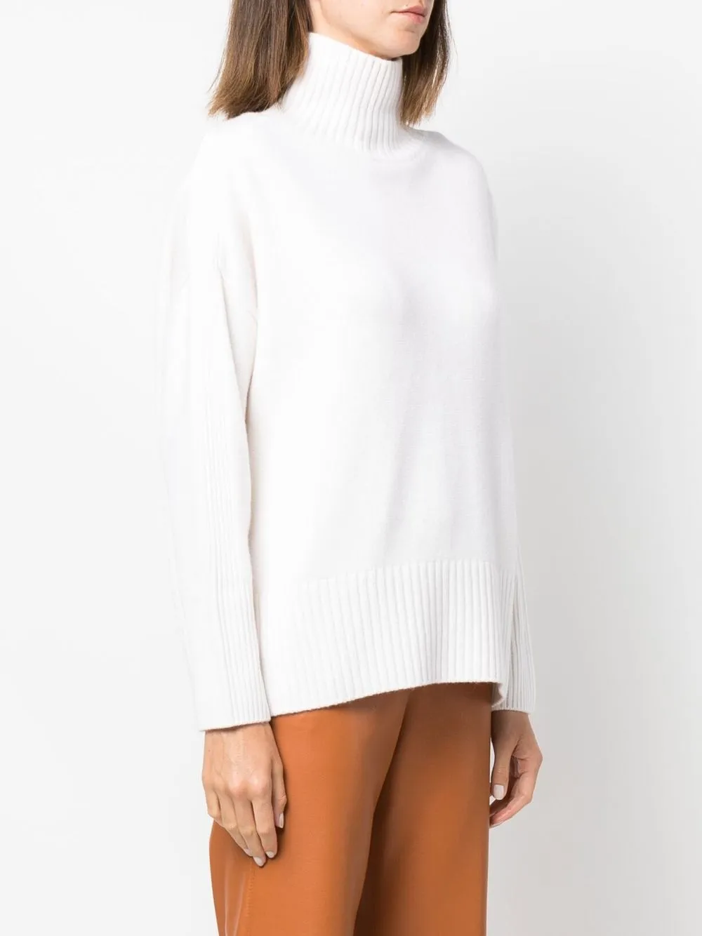 Allude Roll-neck Cashmere Jumper In Neutrals