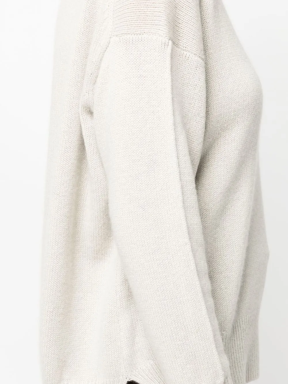 Allude Ribbed-trim Crew-neck Jumper In Nude