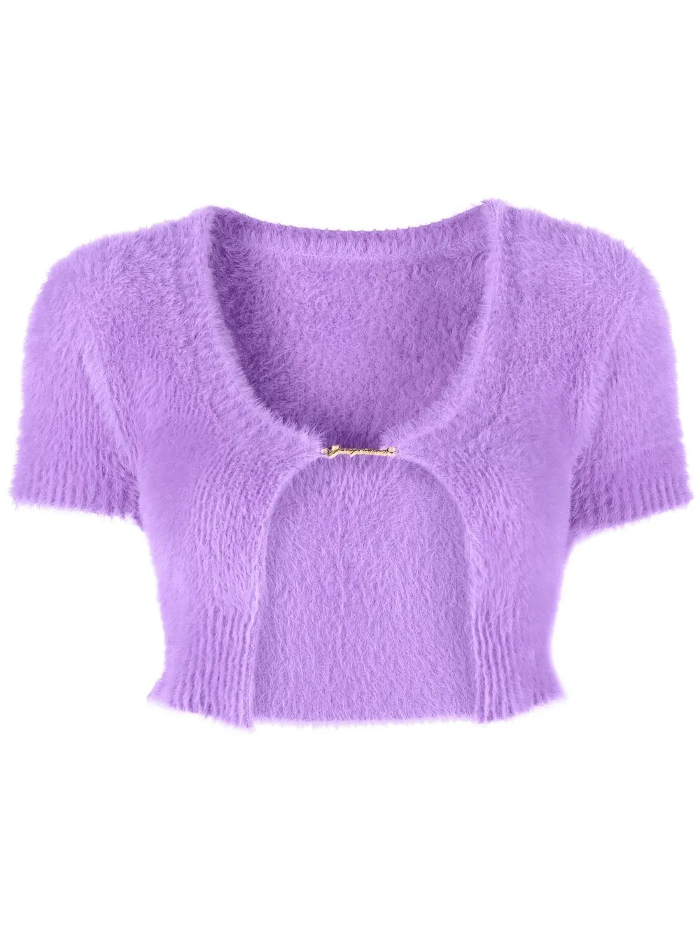 Shop Jacquemus La Maille Neve Cardigan In Purple