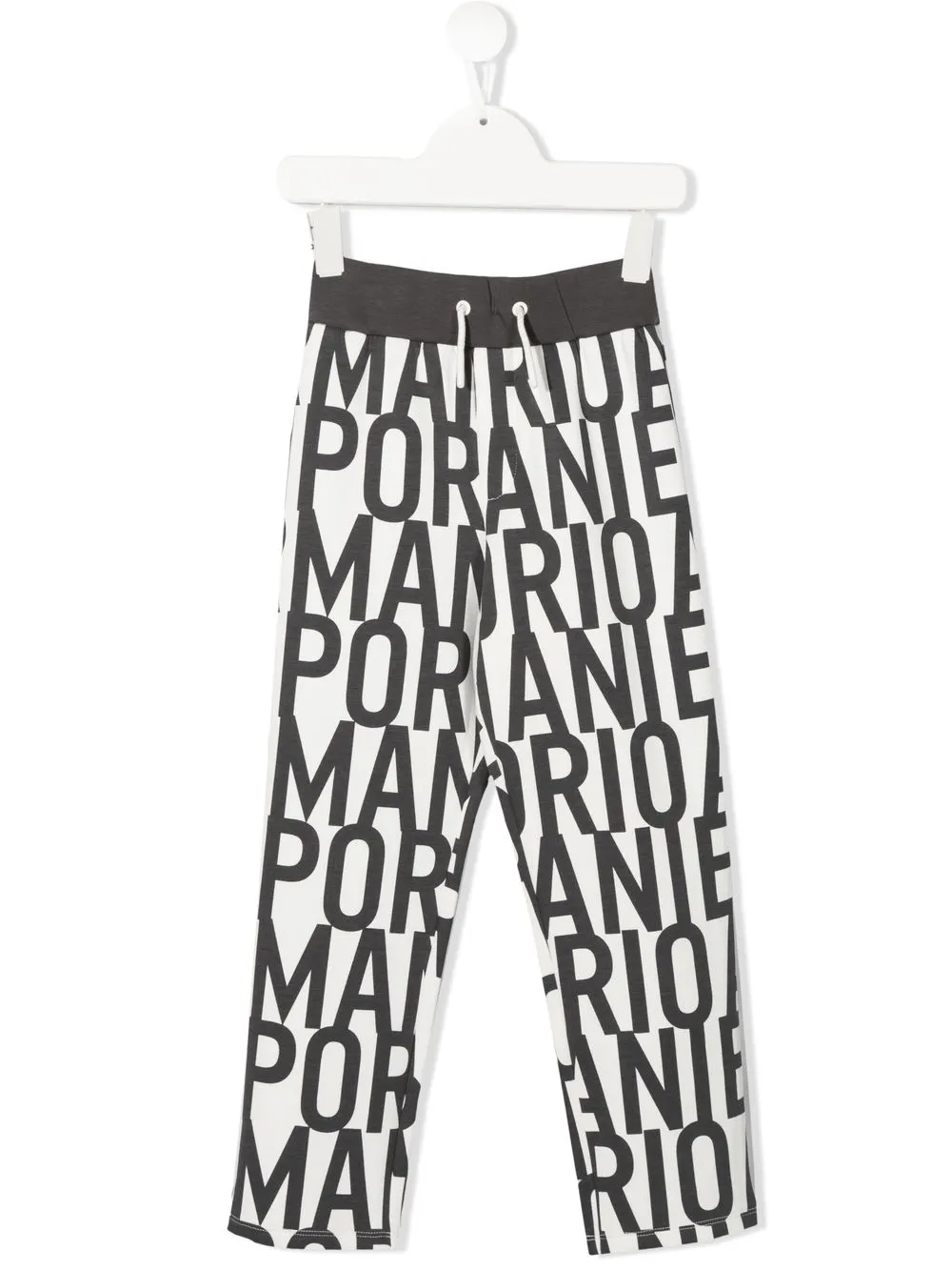

Emporio Armani Kids pantalones con cordones y logo estampado - Gris