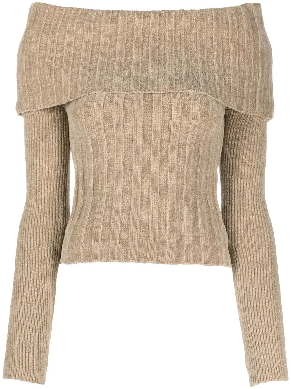 JACQUEMUS OFF-SHOULDER KNITTED TOP