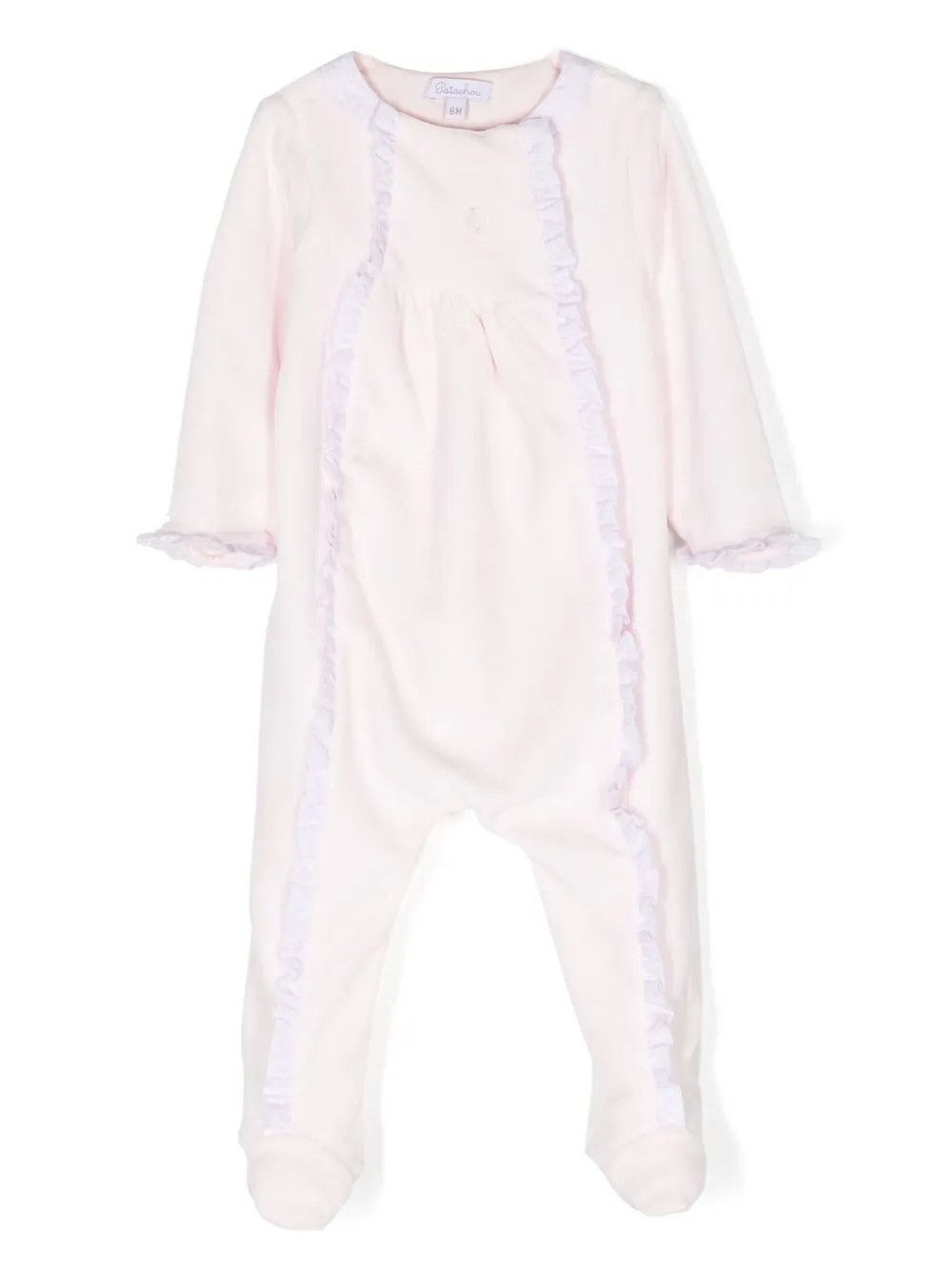 

Patachou ruffle-panel long-sleeved romper - Pink