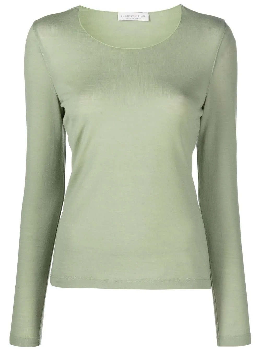 

Le Tricot Perugia top tejido con cuello redondo - Verde