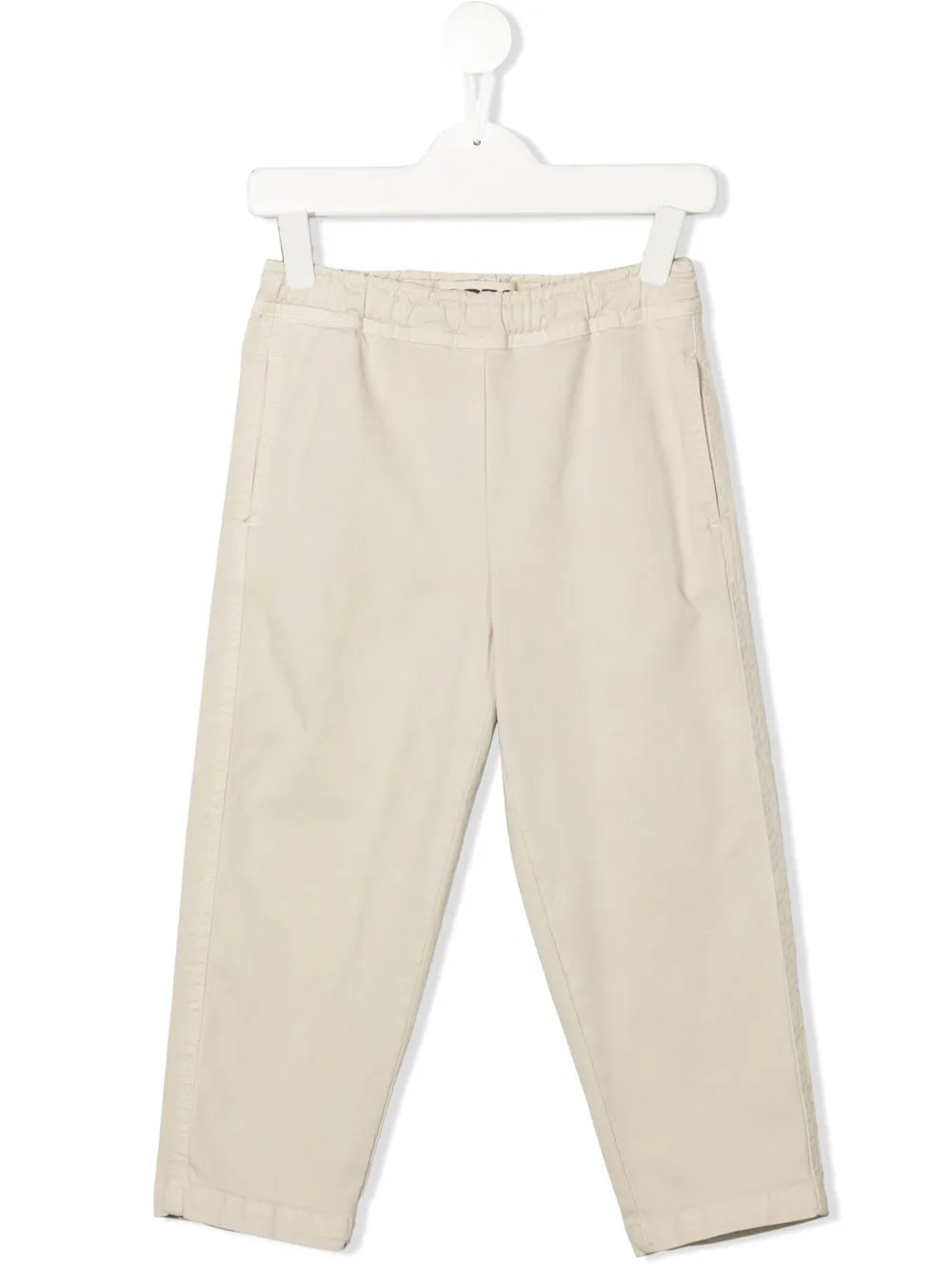 

Aspesi Kids logo-patch straight-leg trousers - Neutrals