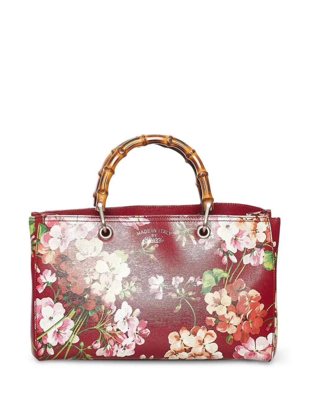 

Gucci Pre-Owned Flora bamboo-handle shopper handbag - Red