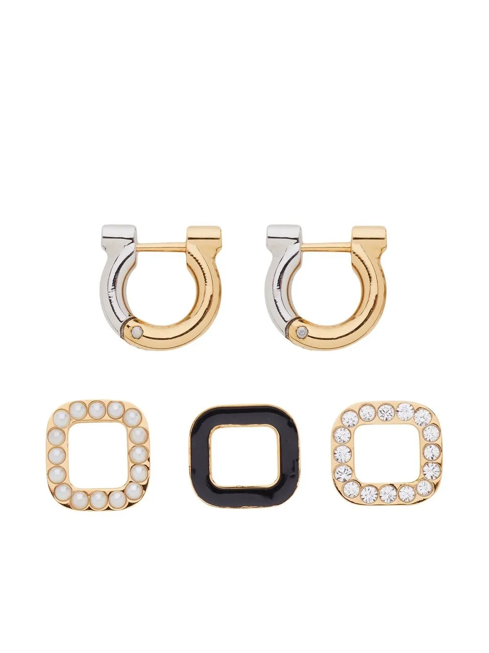 

Ferragamo Gancini Charm earring set - Gold