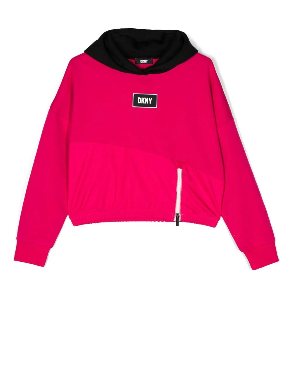 

Dkny Kids hoodie con parche del logo - Rosado