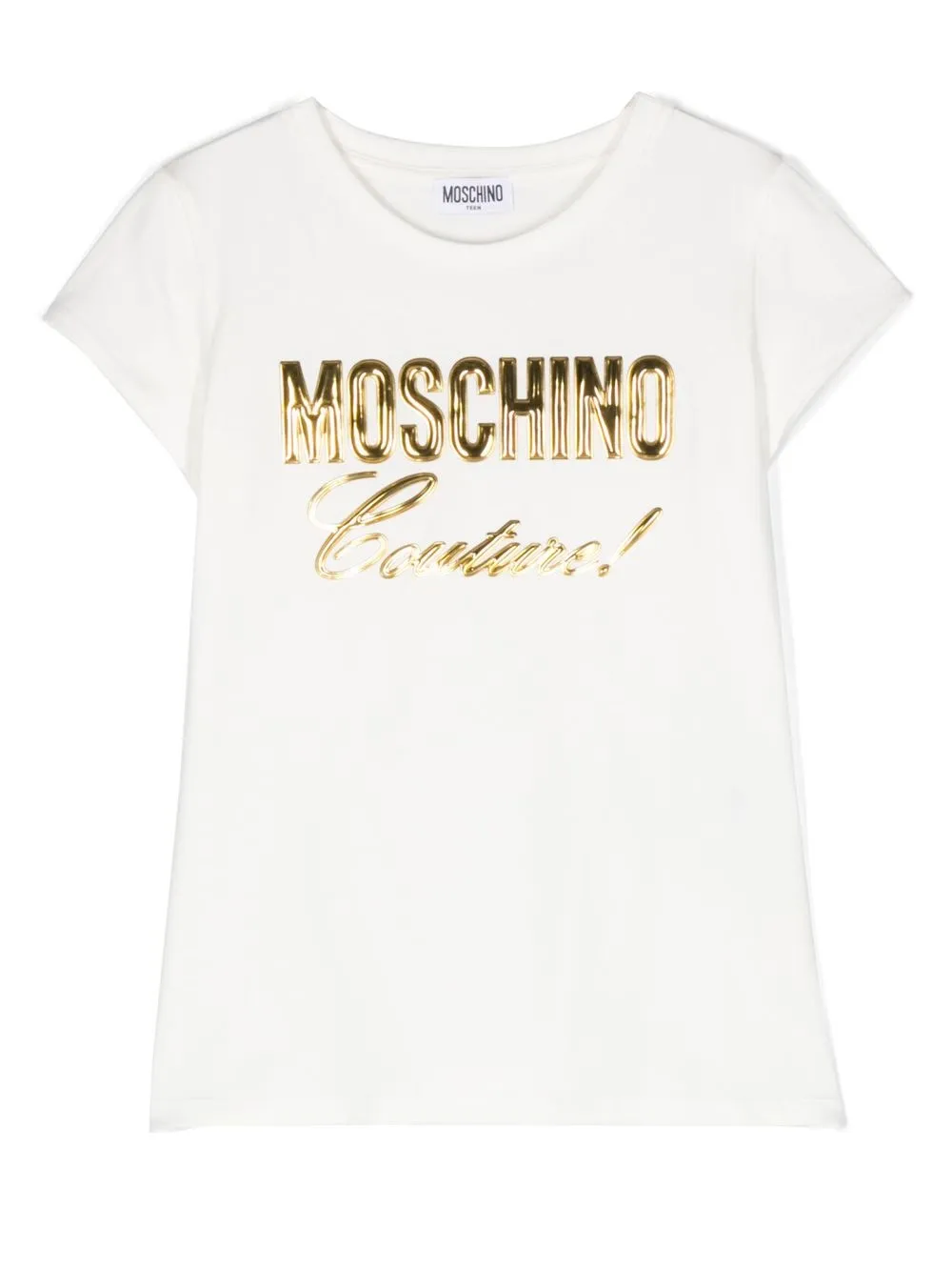 

Moschino Kids debossed-logo crew neck T-shirt - White