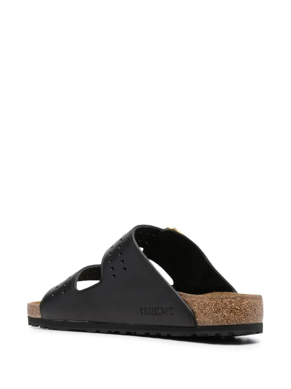 【シンプル♪】BIRKENSTOCK レザー ダブルストラップ サンダル Birkenstock ダブルストラップ レザーサンダル | ブラック