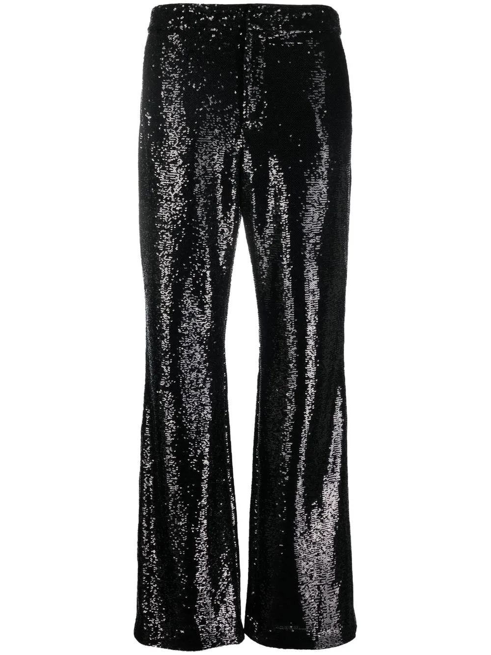 

Nude sequin-embellished design trousers - Black