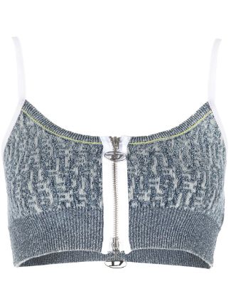 Diesel M-Ercilla jacquard-logo Cropped Top - Farfetch