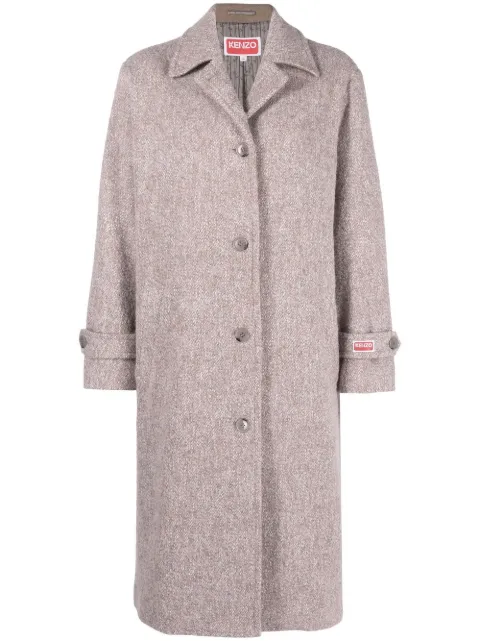 Kenzo notched-collar single-breasted coat 
