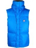 Moncler logo padded gilet - Blue