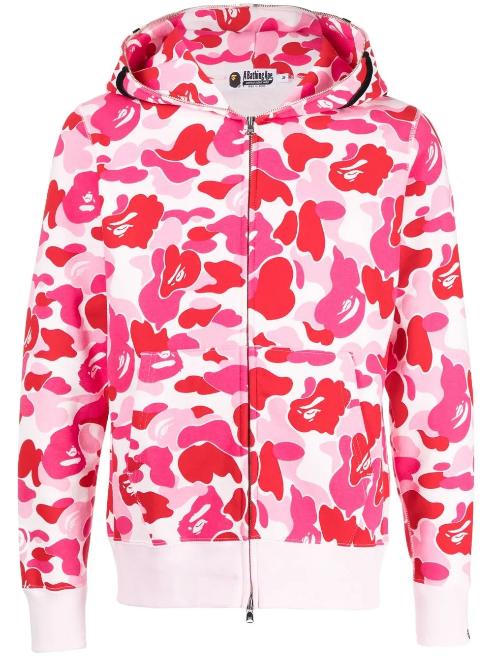 

A BATHING APE® hoodie con cierre - Rosado