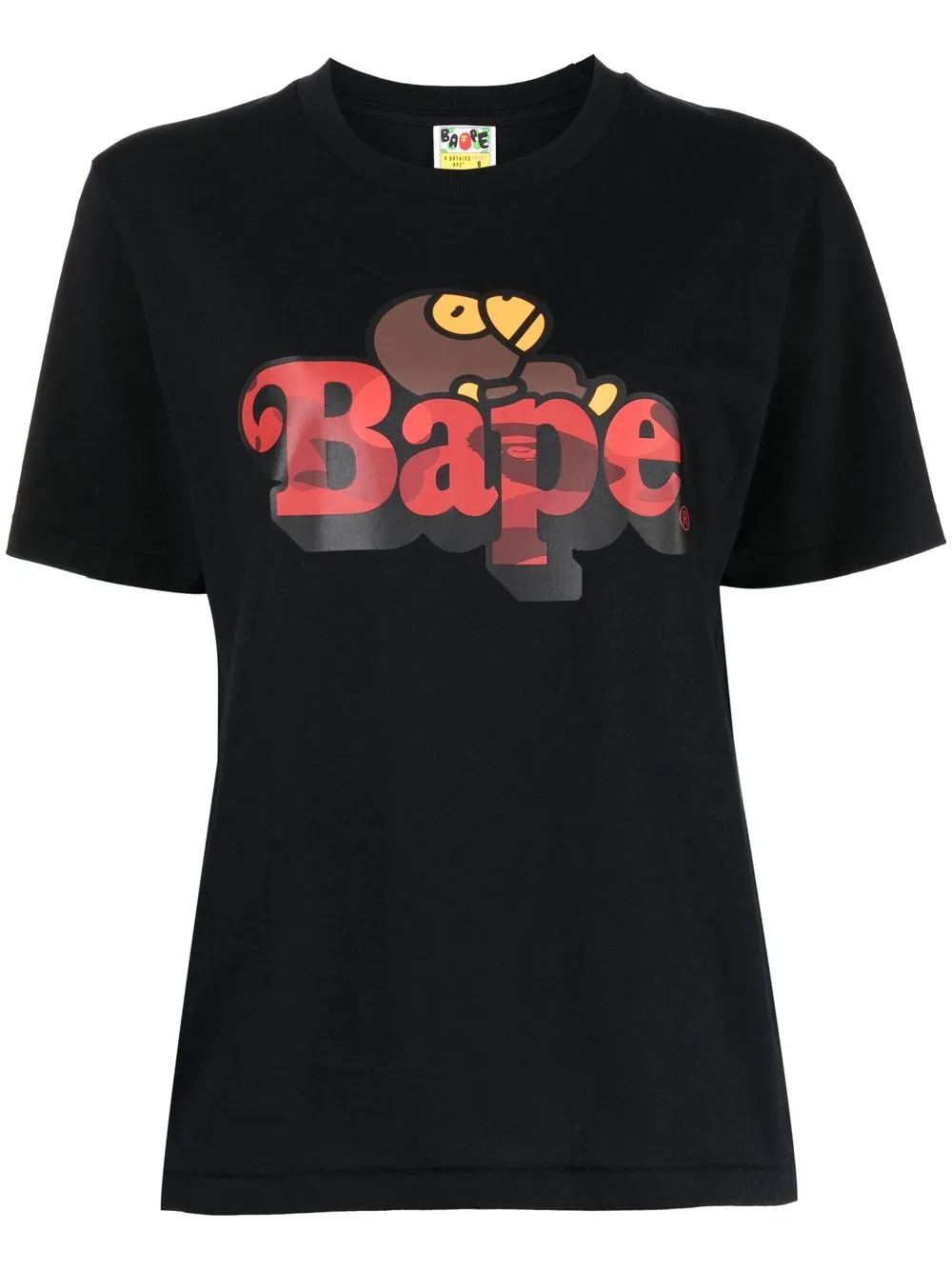 

A BATHING APE® playera con motivo estampado - Negro