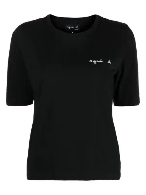 Saint Laurent logo-print T-shirt | Black | FARFETCH