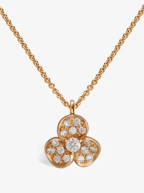 LEO PIZZO 18K rose gold Candy Flora diamond pendant necklace