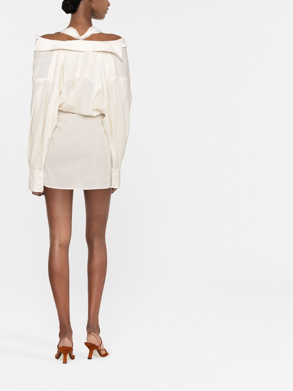 Jacquemus La Robe Agui draped minidress Women