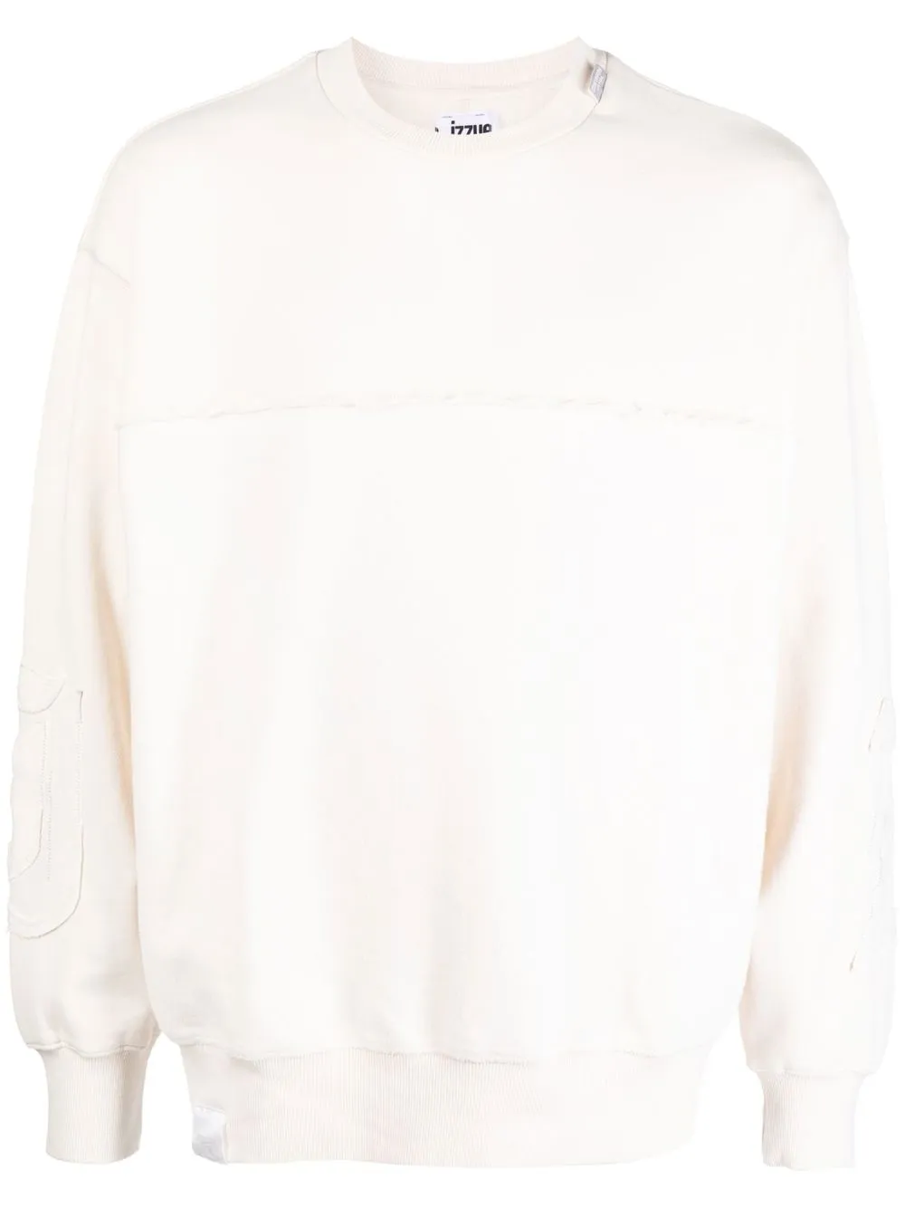 

izzue patch-detail cotton-blend sweatshirt - Neutrals